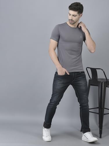 Image of Dollar Cotton Rich Fabric Solid Men's T-Shirt | Chest Logo Branding | Wide Array of Attractive Colours