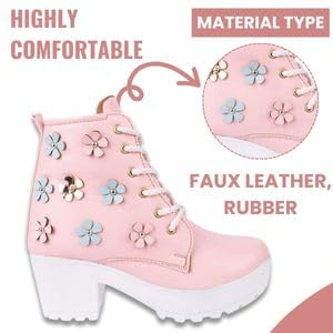 Image of KRAFTER Classic Black Boots for Women & Girls - Fashionable High Ankle Winter Shoes Soft Insole Lightweight & Durable - Casual Wear