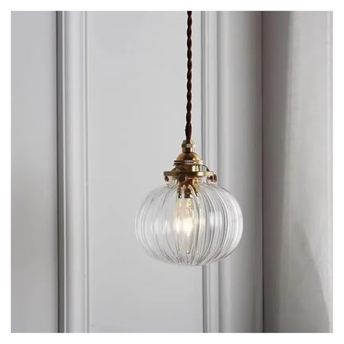 Luminaire esthétique en verre vintage XJBTBA, lustre suspendu haut de gamme