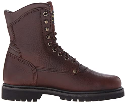 Ad Tec Men's 8in Heavy Duty Waterproof Grain Tumbled Leather Work Boots, Brown - PU Outsole, Removable EVA Cushioned Insole2