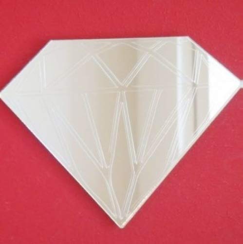 Diamond Etched Mirror 20cm x 18cm, Shatterproof Acrylic