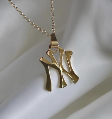 18K Gold Plated - Silver New York Necklace Stainless Steel Pendant Necklace Link Chain NY Pendant High Polished Finish Gift Idea2