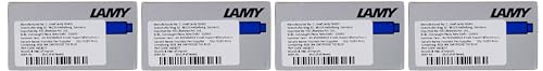 LAMY T10 Fountain Pen Ink Cartridges Box Pack | Waterproof Ink Provides Smooth & Rich Flow Of Ink | Ideal For All Fountain Pens | Blue Ink, Pack Of 20 Cartridges