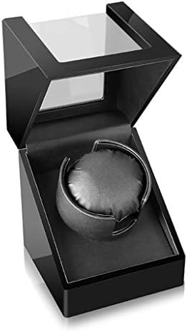 FENOKD Mechanical Watch Shaker Automatic Single Watch Winder, Quiet Motor with AC Adaptor Power, Watches Storage Display Box