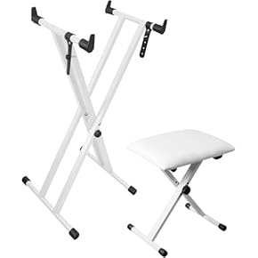 130H05 ピアノ椅子 キーボードベンチ 電子ピアノ 折りたたみ ホワイト 白 Amazon.co.jp: KC キョーリツ キーボードベンチ (ピアノ椅子) 3