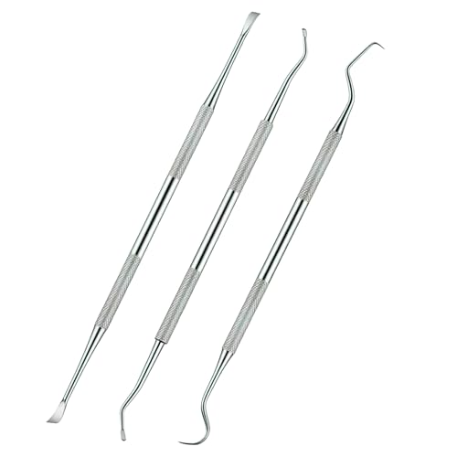 LEMLIN Removedor de Cálculo para Perro,3 Herramientas Orales de Acero Inoxidable,Kit de Limpieza Dental para Mascotas (Perros y Gatos),Eliminador de Sarro Dental
