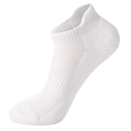 White Ankle Liner Socks, Low Cut No-Show Fashion Style for Men and Women