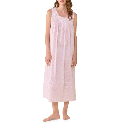 Image of Eileen West Sleepwear & Loungewear for Women - Poetic Woven Lawn Collection - 100% Cotton Lightweight Sleeveless Nightgown