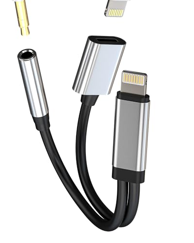 AbviPhoneɑΉ2in1CgjOϊCzWbN3.5mmLA_v^[iPad[dLightningP[uA_v^X}zʘbwbhtHAdapter Aux Apple MfiF؃CtH\Pbg[d҃RlN^wb