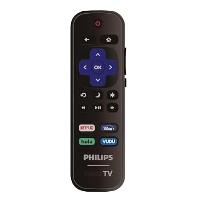 Replacement Remote Control Compatible with All Philips Roku TV Smart TVs?Only Works with Philips Roku TV, Not for Roku Stick and Roku Box? (Netflix/Disney Plus/Hulu/Vudu)