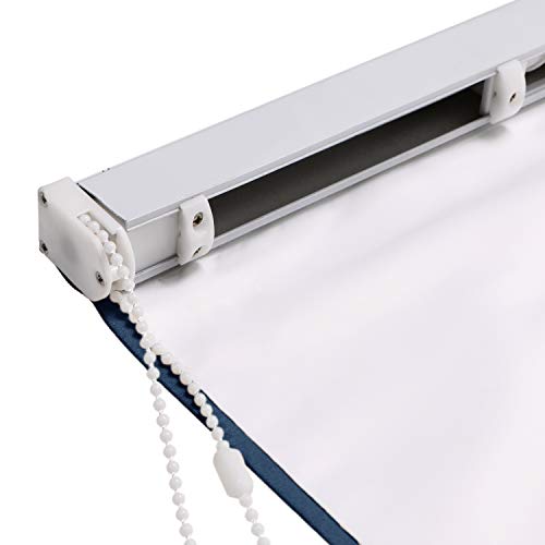 Cololeaf Roman Shade Roman Shades White Light Filtering, Customized Roman Shade Blackout Room Darkening Roman Shade Washable Fabric, Install Hardware Included, Blue, 1 Piece #TOP3