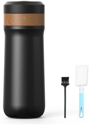 Cafetera portátil de prensa francesa Cafetera de acero inoxidable con filtro de 2 capas con aislamiento de malla con filtro de émbolo de café 8