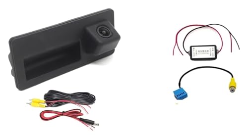 Camara Marcha Atra para VW para Touareg 7P NF 2010-2018 CCD HD Impermeable Marcha Atrás Manija Maletero Estacionamiento Cámara Visión Trasera Coche