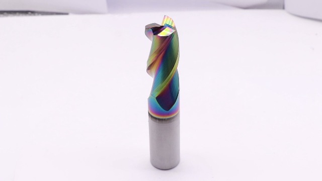 Image of 3 /4 inch 3 Flute Solid Carbide Square End Mill, DLC Coated for Aluminum | 37 Helix, 3 /4 inch Cutting Dia, 3 /4 inch Shank Dia, 1-3 /4 inch LOC, 4 inch OAL, for Milling Aluminum and Copper