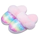 ZGDG Mädchen-Hausschuhe, niedlich, rutschfest, Memory-Schaum, Prinzessinnen-Hausschuhe für...