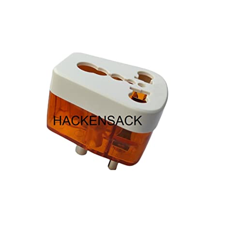 Image of Hackensack Smart Conversion Plug 6A to 15A (Polycarbonate) Heavy Duty Converts 6 Amp to 16Amp Current, 3 Pin Universal Socket 240V for All Types of International Plugs (White) (2)