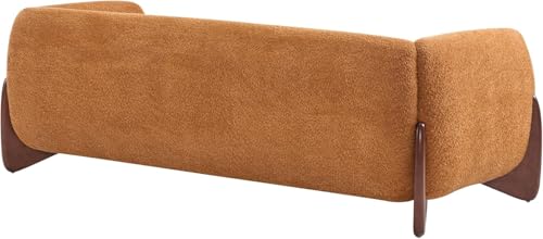 Image of A to Z Furniture Classic Chesterfield Sofa Set Luxury Chesterfield Sofa in for Home Living Room & Office (3+1=4 Seater Sofa with Ottoman Orange)
