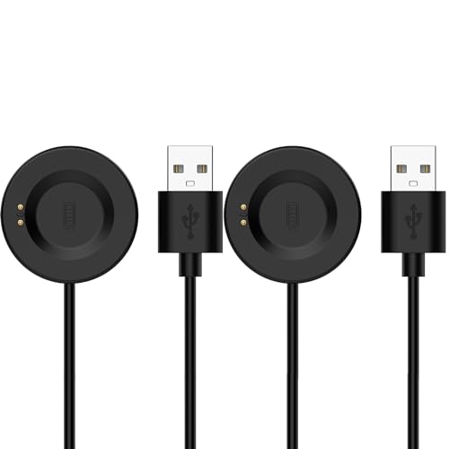 E ECSEM Compatible for iTouch Air 4 Charging Cable Replacement Cable for iTouch Air 4 Smartwatch USB Charger Adapter for iTouch Air 4 Quality Power Charging Cord, Black -2Pack