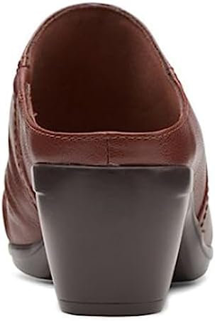 Clarks Women's Emily Charm Mule, Dark Tan Leather, 6 | Image 5