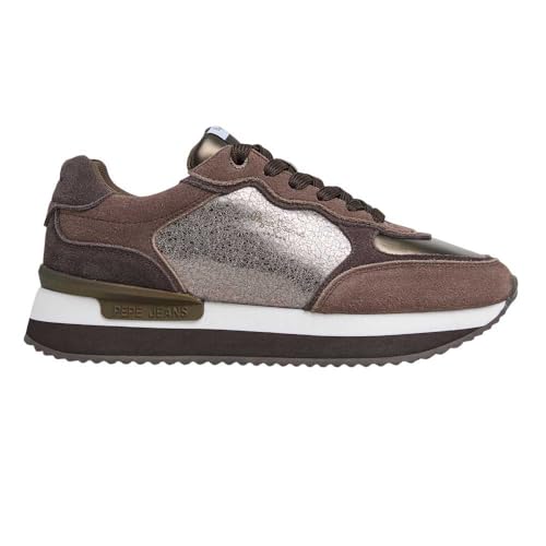 Rusper Stars Leather Sneakers chaussures en cuir marron basses style rétro