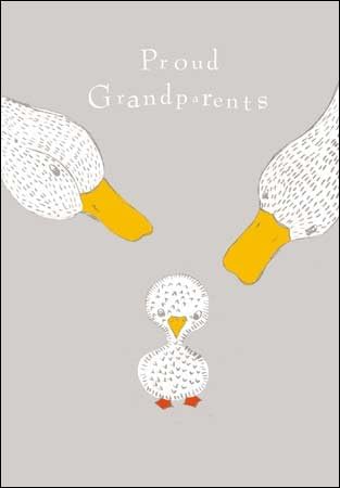 Woodmansterne Powderpuff Birth Congratulations Grandparents Card - New Arrival