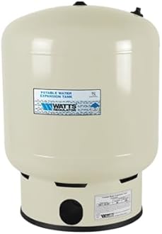 Watts PLT-35 Potable Water Expansion Tank, 3/4 In Male Inlet Connection, 14 Gallon Tank Volume, Pre-Charged at 20 PSI, Copper-lined Steel, 150 PSI Max, Field Adjustable