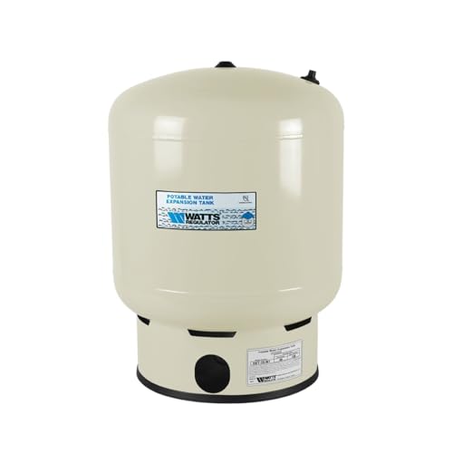 Watts PLT-35 Potable Water Expansion Tank, 3/4 In Male Inlet Connection, 14 Gallon Tank Volume, Pre-Charged at 20 PSI, Copper-lined Steel, 150 PSI Max, Field Adjustable