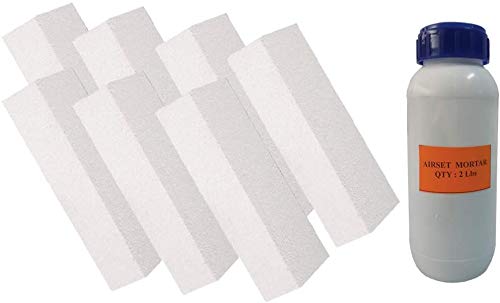 SIMOND STORE Insulating Fire Bricks, 2500F Rated 2.5 Inch x 4.5 Inch x 9 Inches, Soft Fire Bricks for Forge Jewelry Soldering Block Garden – Pack of 7 Fire Bricks + 2 Lbs Wet Mortar