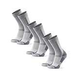 [DANISH ENDURANCE] ハイキングソックス 3足セット（ライトグレー 25.0-28.0 cm）