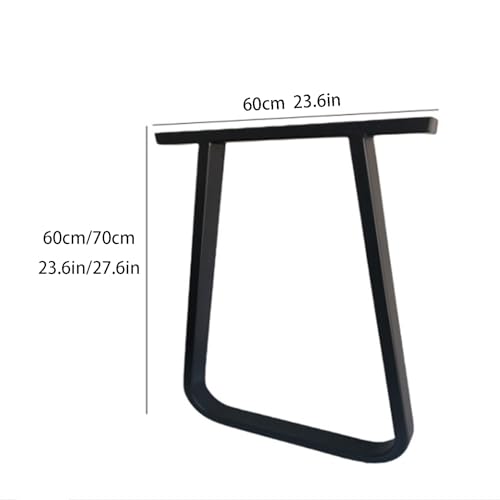 Pieds de table en métal noir industriel avec assemblage facile pour meuble - 7