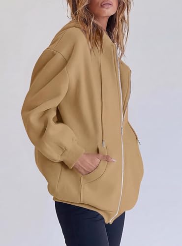 Image of PRETTYGARDEN Women's 2026 Spring Zip Up Y2K Hoodies Casual Long Sleeve Sweatshirts Fall Winter Track Jackets with Pockets