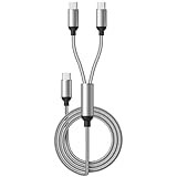 【2 en 1 Câble USB C vers USB C】Il s'agit d'un câble de charge usbc 2 en 1 qui peut charger deux appareils usbc en même temps et doit être utilisé avec un chargeur usbc