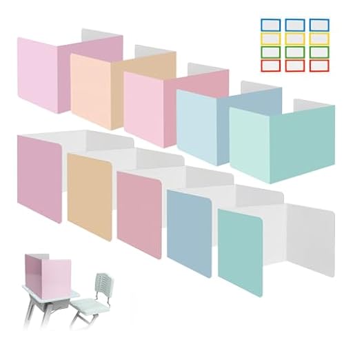 10 Piezas Separadores para Escritorio Tablero de Privacidad Plegable, Multiusos Panel Divisores de Mesa con Pegatinas, Separador Escritorio Portátil en Forma de U para Oficina, Biblioteca/ Escuela | Ya disponible en tu tienda friki favorita! En mundofriki.es!