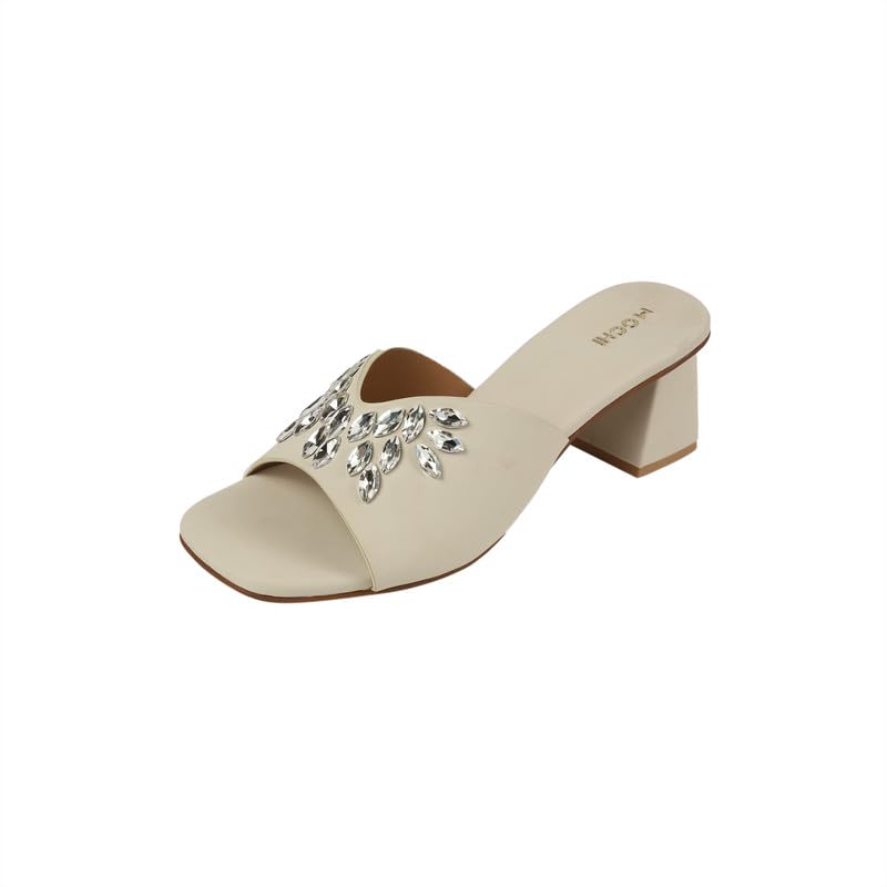 Women Synthetic Embellished Slip-On Block Heel Sandals-image-19