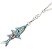 DOWAY Cute Fish Gifts Enamel Fish Necklace Pendant for Women Ocean Animals Beach Jewelry Charms (Blue)