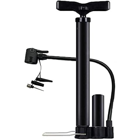 Letton Portable Bike Floor Pump with High Pressure for All Bikes,11 bar/160 PSI with Presta & Schrader Valves,Mini Bike Air Pump with Multifunction Ball Needle Cover