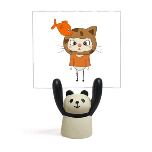 Support mémo animal panda décoration de bureau et pince poisson originale