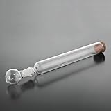 Glass Cigar Tubes Humidor Set, Straight Pipe, Ball Base & Wooden Plug,Cigar Incense Glass Tube Set, Humidity Control, Halloween for Men (A)