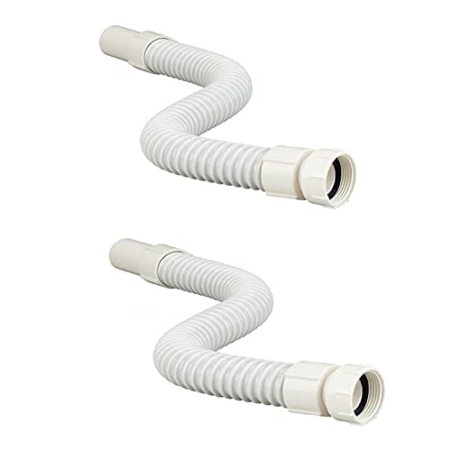 Image of Chrome Flexible PVC Waste Pipe for Wash Basin, Bathroom & Kitchen Sink | Heavy Duty CP Drain Hose /Outlet Tube Connector 1 1 /4inch | Leak Proof, Durable, Install (1meter