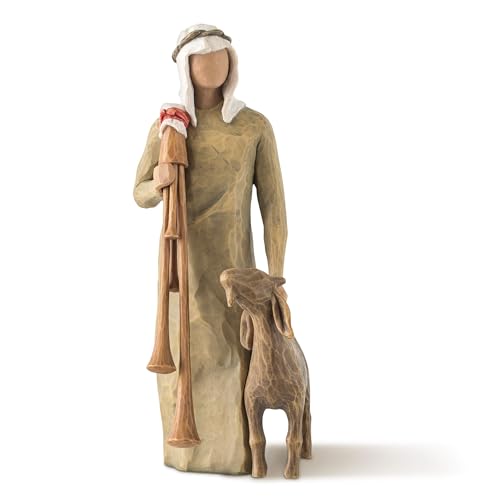 Willow Tree Figura de pastor e Ovelha de Belém, Decoração de Natal, Enesco