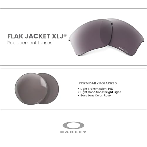 Image of Oakley Flak Jacket XLJ OO9009 Replacement Lenses for Men for Women | In Black Iridium, Prizm Daily & Prizm Golf. Polarized options available. Bonus 4-piece care kit included.