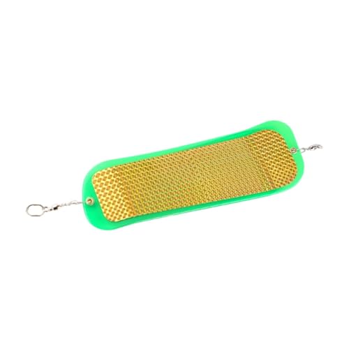 QSTDGVPW Fishing Lure Flasher, Flashing Trolling Saltwater Practical Underwater Trolling Fishing Flasher Accessory for Angler Adults, Green
