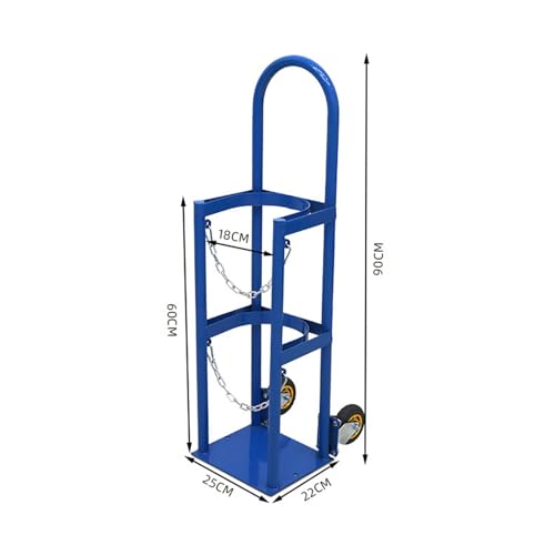Support pour bouteilles de gaz autoportant chariot bleu de 90 cm