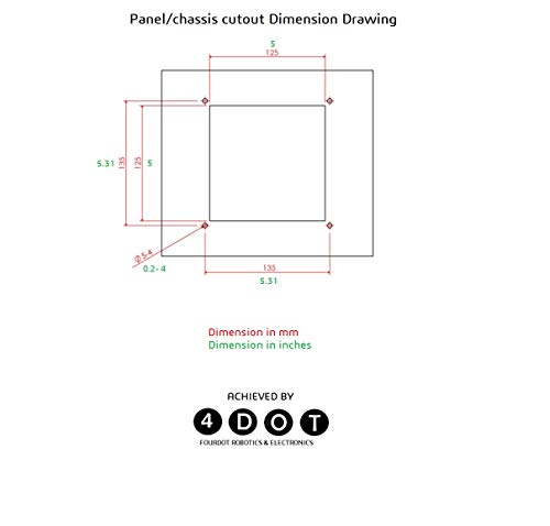 FourDot Cabinet Cooling Fan System 6 inches Single 120mm 5inch Fan with adapter for HomeTheater