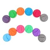 Alipis 12 Stück Silikon Getränkedosen Deckel Auslaufsichere Wiederverwendbare Verschlusskappen für Softdrinks und Bier Weiche Flexible Dosenverschlüsse für Frischeerhalt für Outdoor Reise