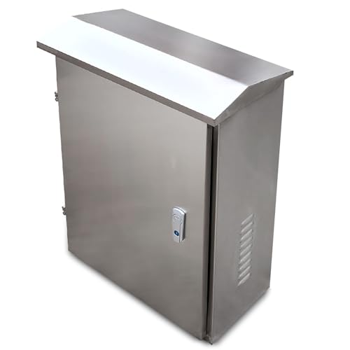 Caja Estanca Exterior Electrica de Acero Inoxidable, Impermeable, IP65 Armario Electrico, Caja Conexiones Exterior en Pared con Placa de Montaje(70x50x20cm/28x20x8in)