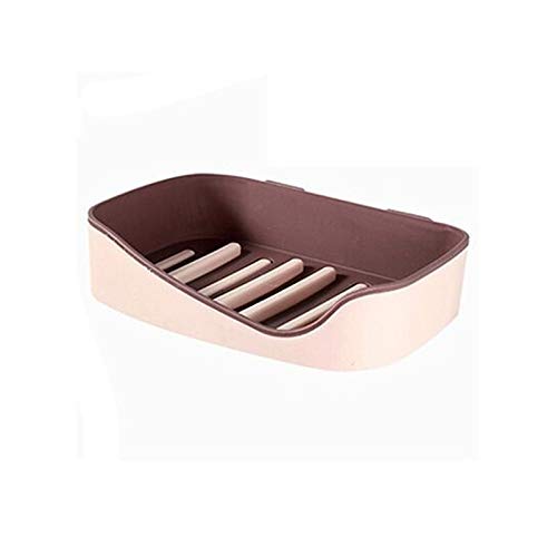 Jabonera Jabonera Plástico + PVC Doble Drenaje Tamaño 13 * 10 * 3.5cm Impermeable y a Prueba de Humedad