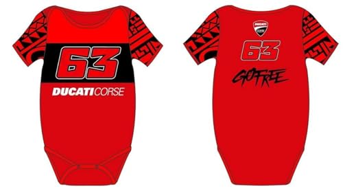 Body bébé garçon VR46 Bagnaia Ducati Dual Line rouge et noir