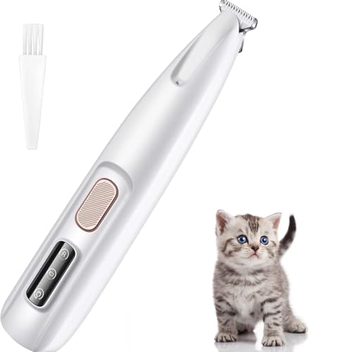 Tondeuse à poils d'animaux USB pour le toilettage de précision des coussinets de chat