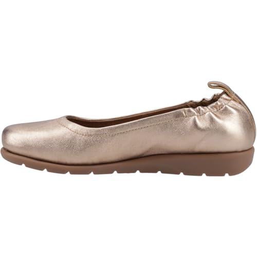 Hush Puppies Skylar Bailarina feminina, Dourado, 36